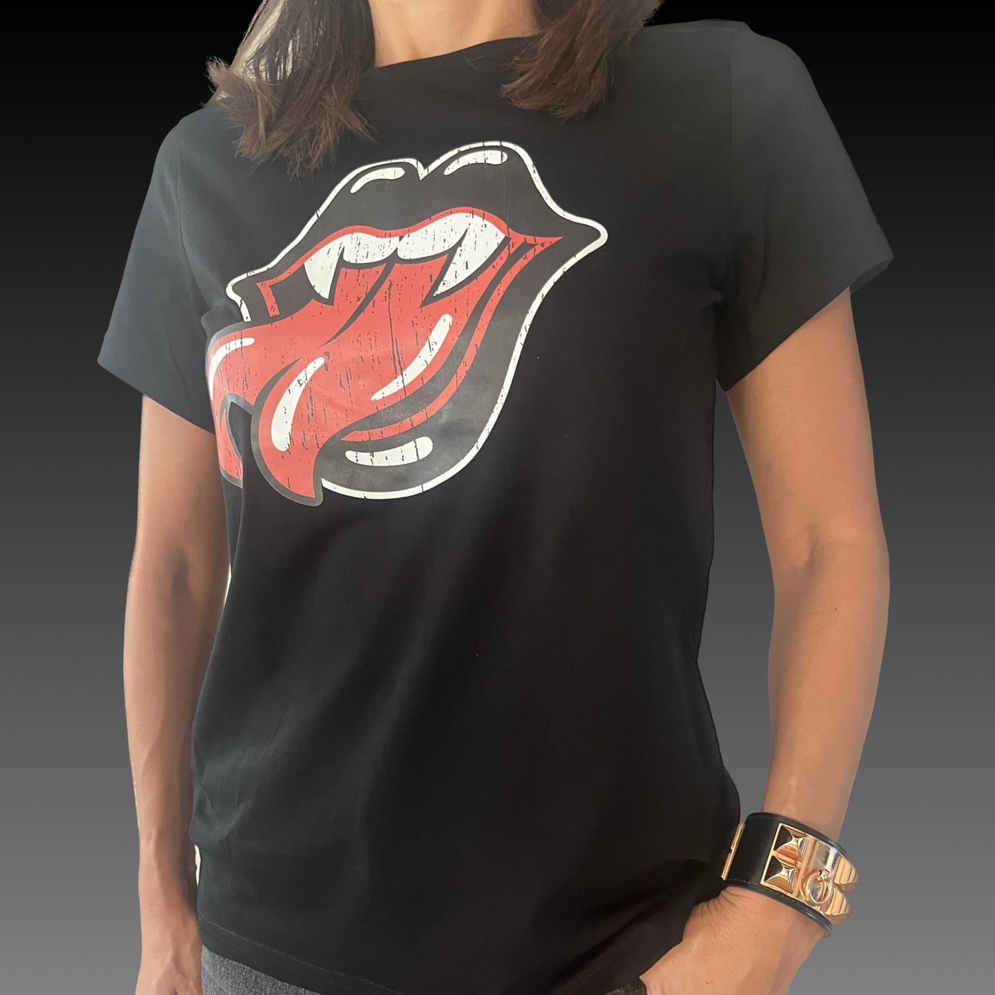 Camiseta de labios letales para mujer