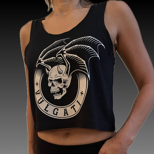 Womens Cropped Biker Tank