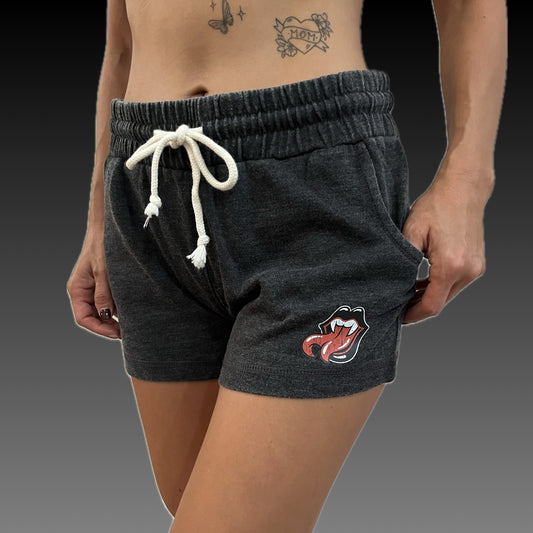Womens Devil Wash Fleece Shorts