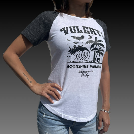 Vulgati®️Womens Vampires Only Raglan Tee