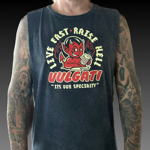 Vulgati™️ Mens Live Fast. Raise Hell Tank