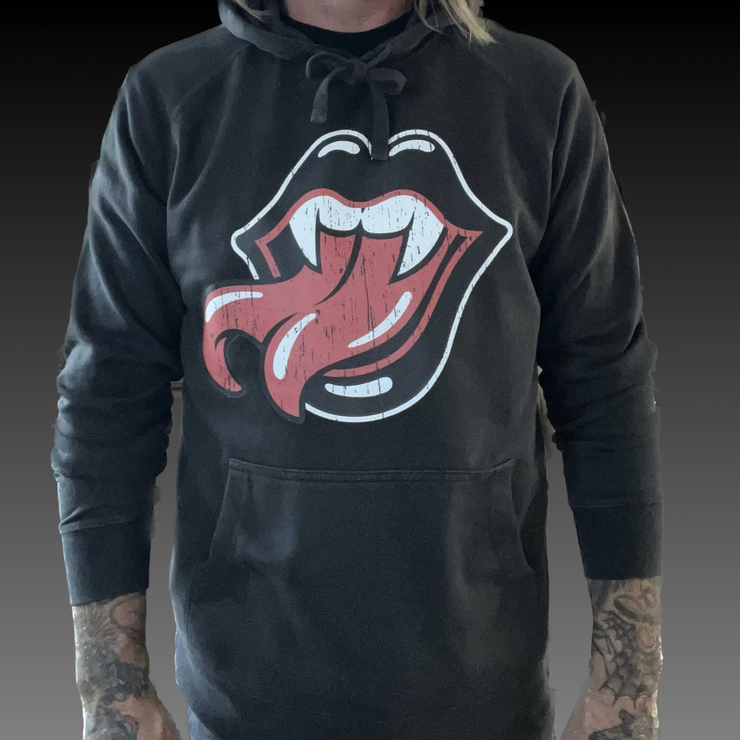 Sudadera con capucha para hombre Labios descoloridos