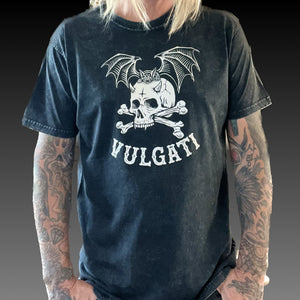 Mens Pirate Skull Stone Washed Tee