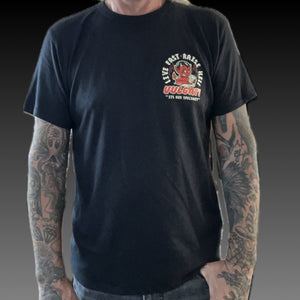 Camiseta ligera con estampado trasero HellRaiser para hombre